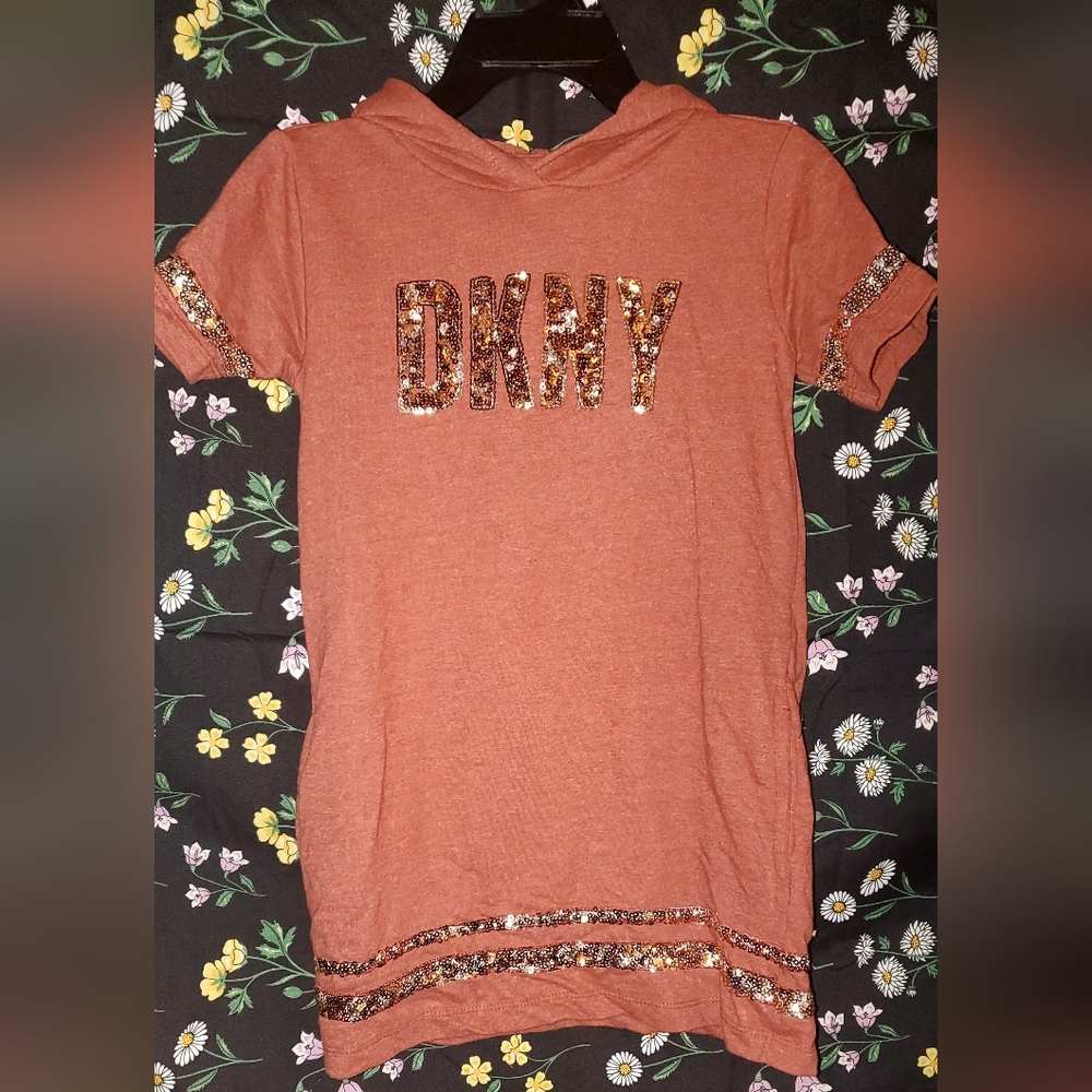 DKNY Copper Sequin Dress
